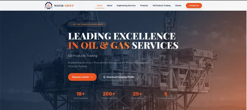 MASAR GROUP — screen 1